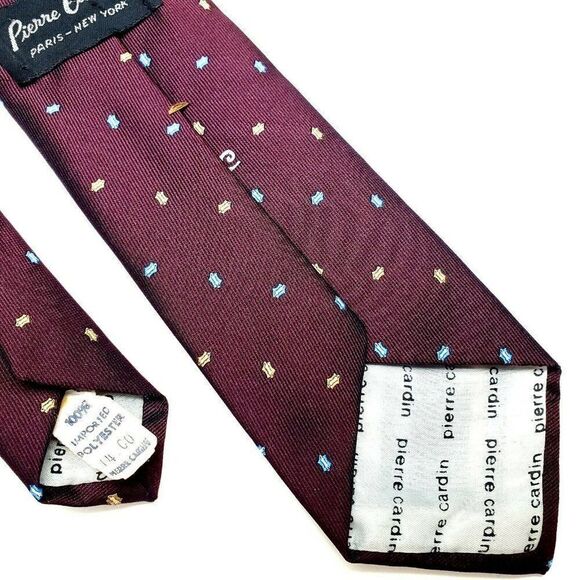 Pierre Cardin Polyester Tie Purple Woven Short Ski‎ - Picture 5 of 6